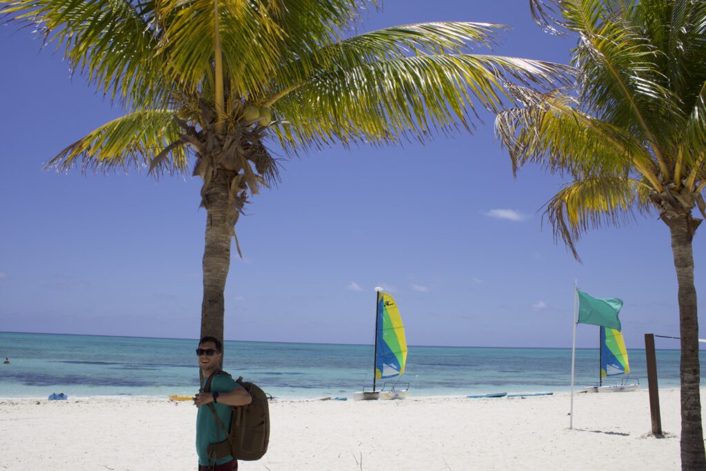 Fortuna Beach is one of the best things to do on Grand Bahama Islands. It's a public beach with the whitest sand and most beautiful, warm ocean waters! Dylan and I stayed here at Viva Fortuna.