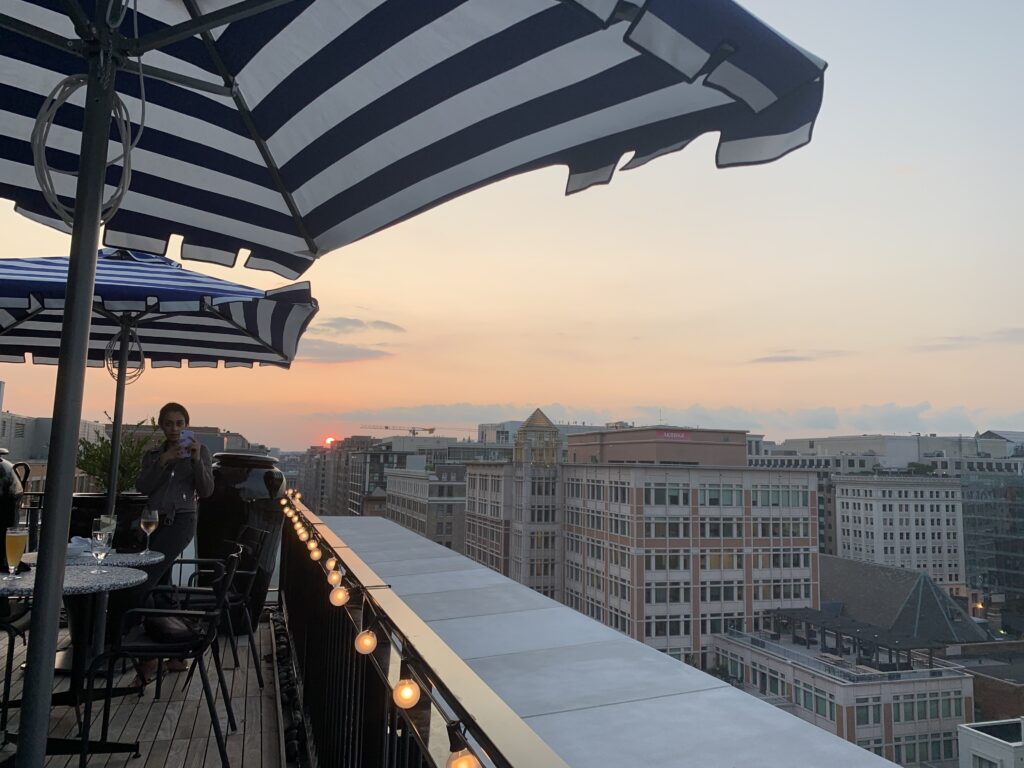One of the best places to eat in Washington DC at night is near Chinatown. for their rooftop bars