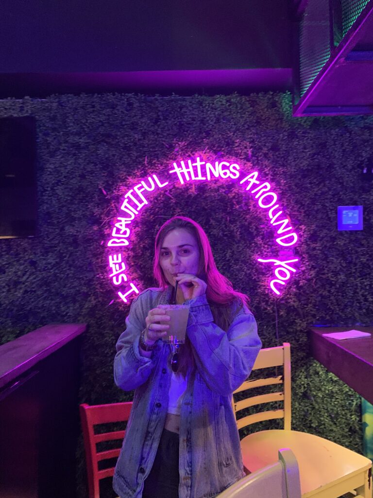 Sam enjoying some Washington DC nightlife near DuPont Circle