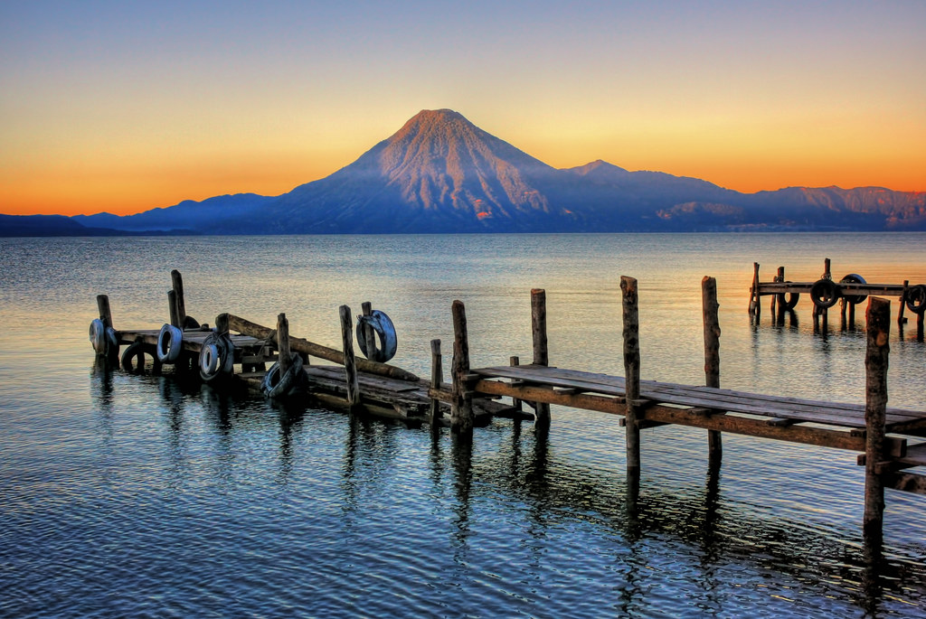 Beautiful view over Lake Atitlan