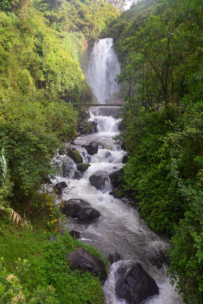 Peguche Waterfall near Otavalo Ecuador